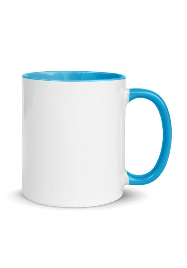 White Ceramic Mug with Color Inside - Image 3