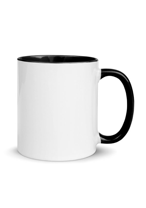 White Ceramic Mug with Color Inside - Image 2